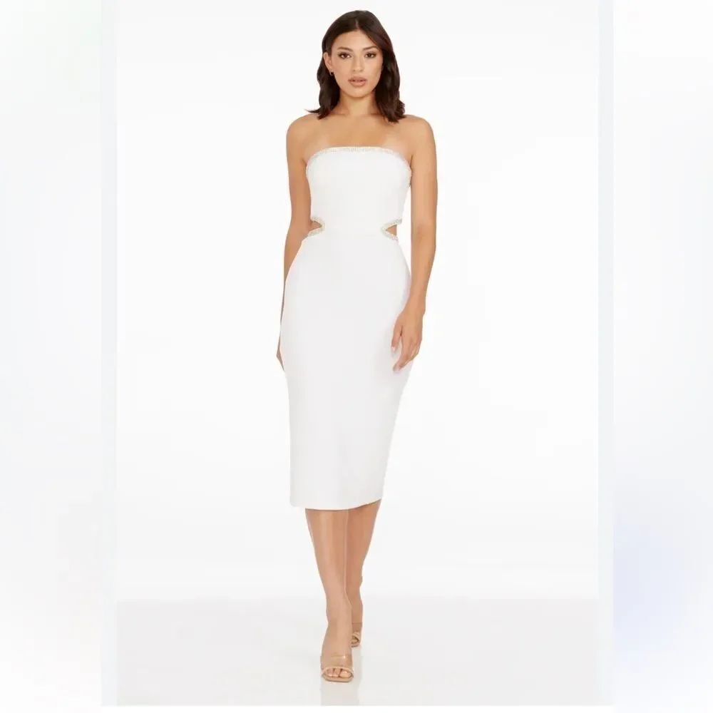 DRESS THE POPULATION Ari Dress Medium with removable straps for multiple looks
